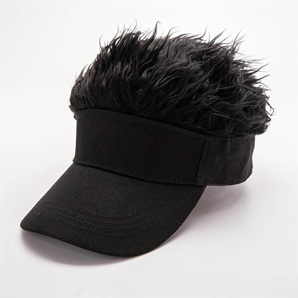 Wig Baseball Cap for Men Women, Unisex Hip-Hop Funny Novelty Hat with Long Curly Hair for Party Disguise Outdoor, For Men Women