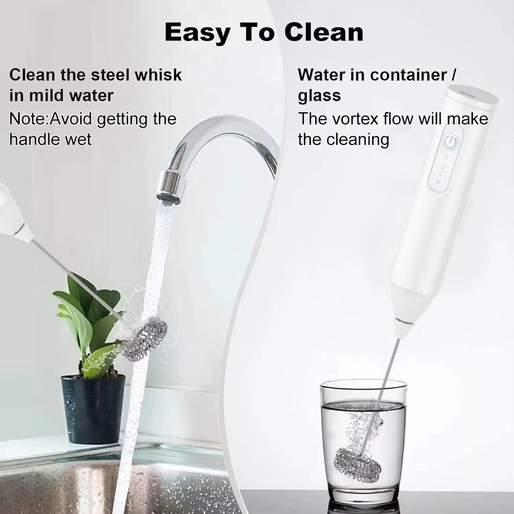 Stainless Steel Mixer Head Electric Milk Frother Handheld Coffee Mixer  Coffee Making