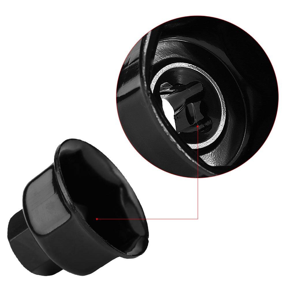 Filter Wrench 32mm 3/8" Cap Socket Drive Remover Tool for Buick (5*5*4cm) (Black)