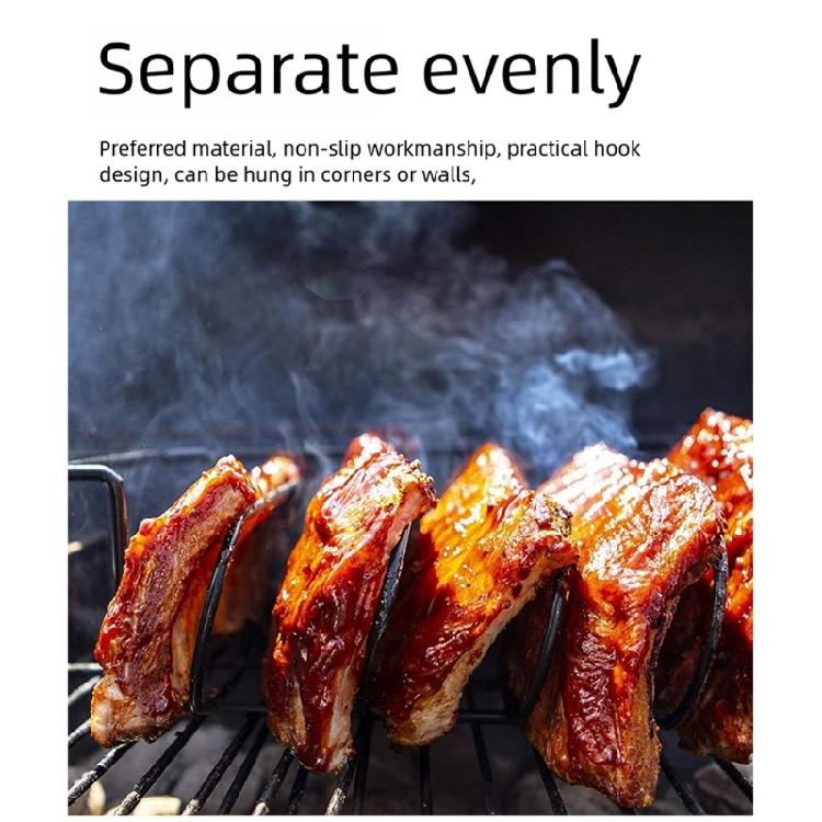 Outdoor Rib Roaster Barbecue With Detachable Features Heat Resistant Coating Spacious Cooking Area Easy Maintenance Camping Essential
