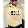 Gotischer Oversized Hoodie für Paare - Unisex Harajuku Stil mit Buchstabenaufdruck