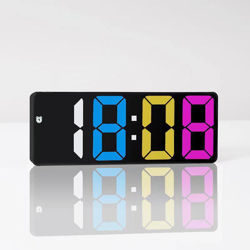 LED Large Display Bedside Alarm Clock - Simple, Stylish, Colorful Screen