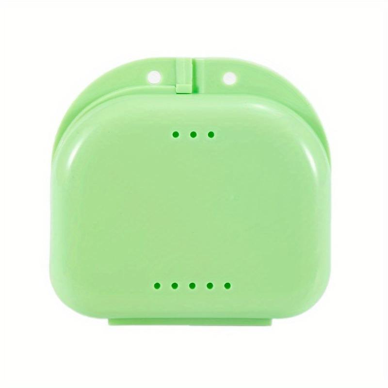 Portable Colored Fake Teeth Storage Boxes Tooth Retainer Mouth Guard Denture Storage Plastic Box Oral Household Hygiene Supplies.