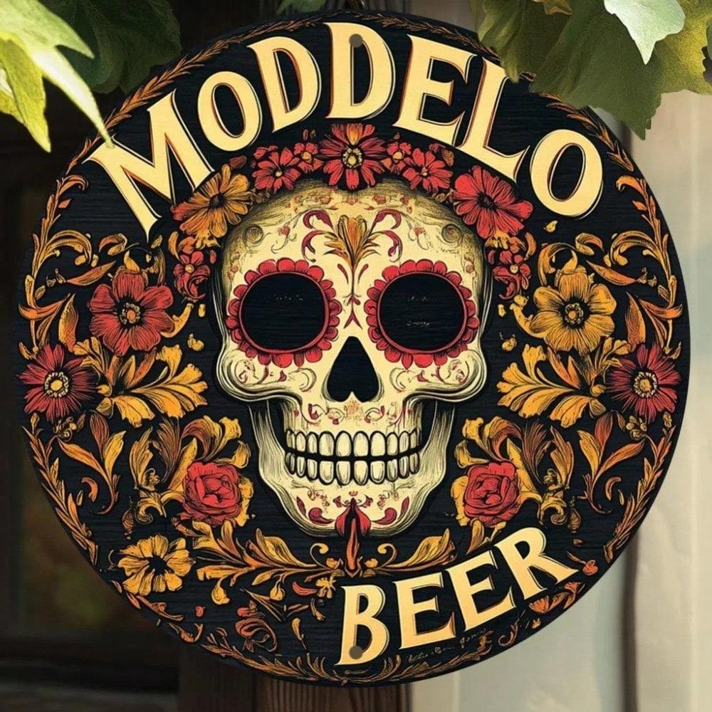Vintage Round Metal Wall Art Personalized Gift for Home Bar Kitchen Decor