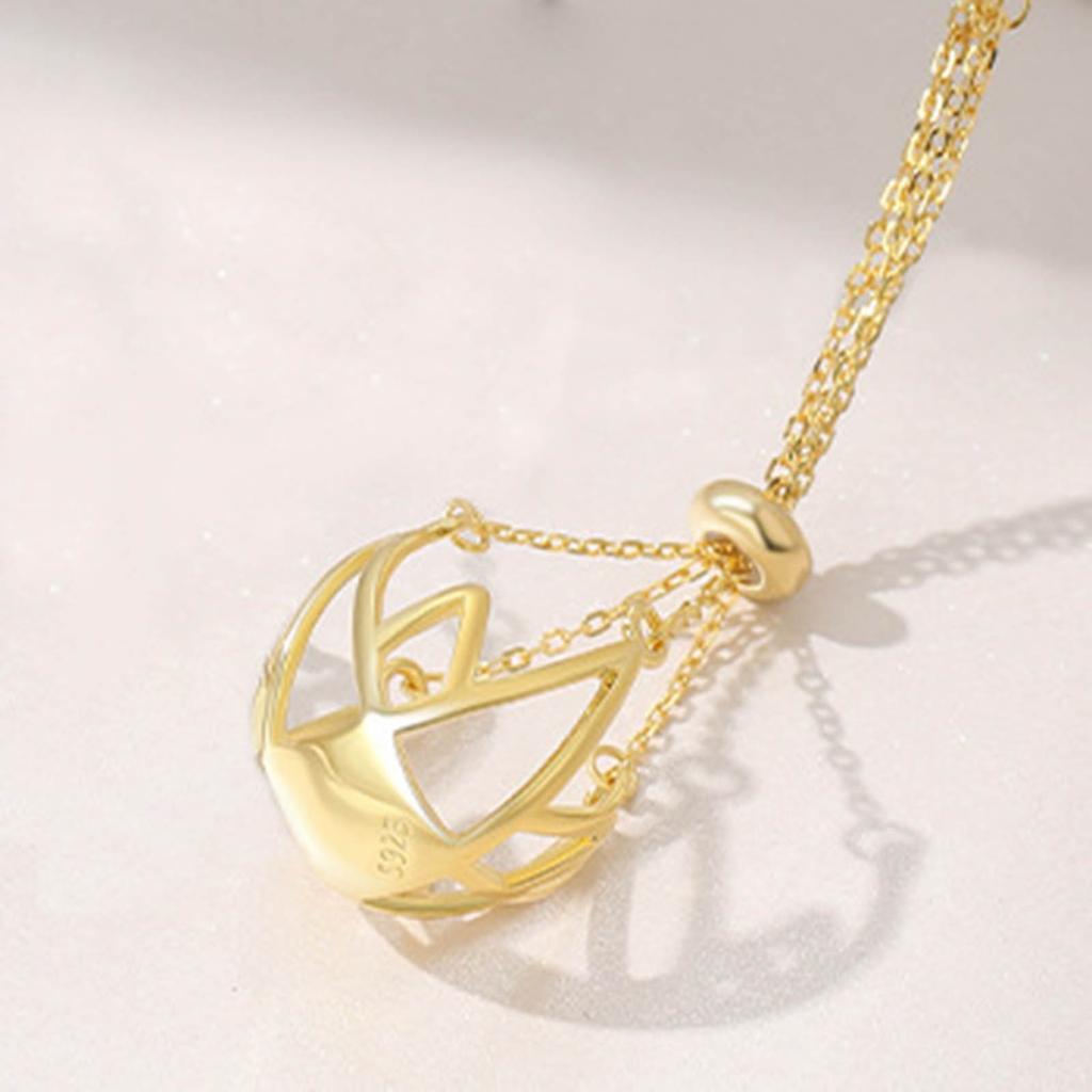 10-12mm Round Pearls Pendant Cage DIY Necklace Charm Holder Hollowed Balls Lantern Shape Empty Support Tray Bracket