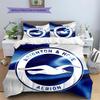 Brighton & Hove Albion Pattern Bedding,Quilt Set Quilt Cover Pillowcase Home Birthday Gift(1 * Duvet Cover + 2 * Pillowcase, Without Core)