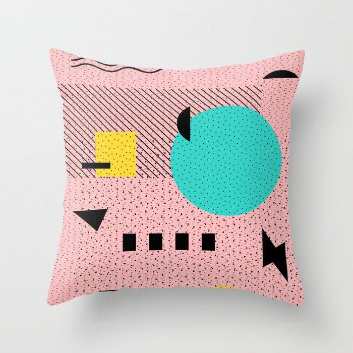 Mint Pink Throw Pillow Case Memphis Inspired Pattern Check Cushion Covers for Home Sofa Chair Decorative Pillowcases
