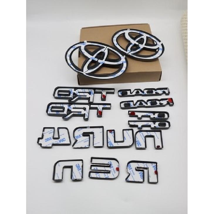 Sovrapponi! Nuovo 2014-2024 PER Toyota 4Runner Trd off Road Kit Emblemi Nero Opaco