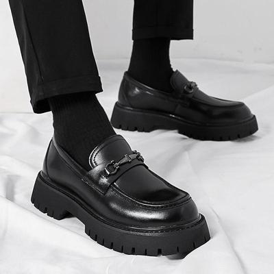 2025 New Loafers Men Shoes Men Designer Shoes British Style Lacquered Leather Shoes Thick Bottom Wedding Shoes