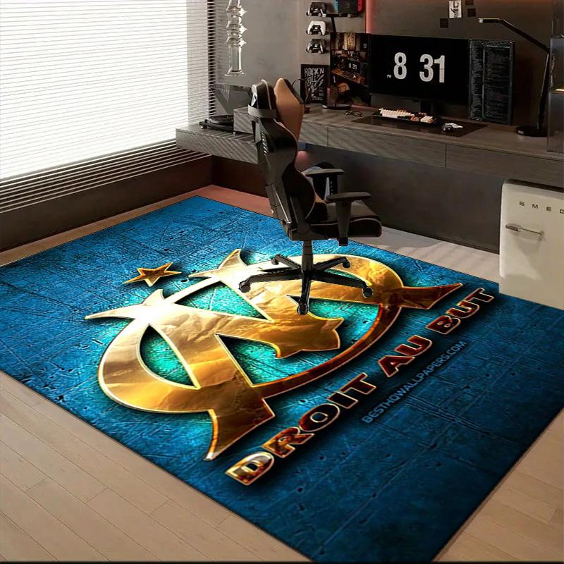 Flame Logo Design Printed Office Carpet Chair Cushion Entryway Rug, Rugs for Living Room, Bedroom Christmas gifts