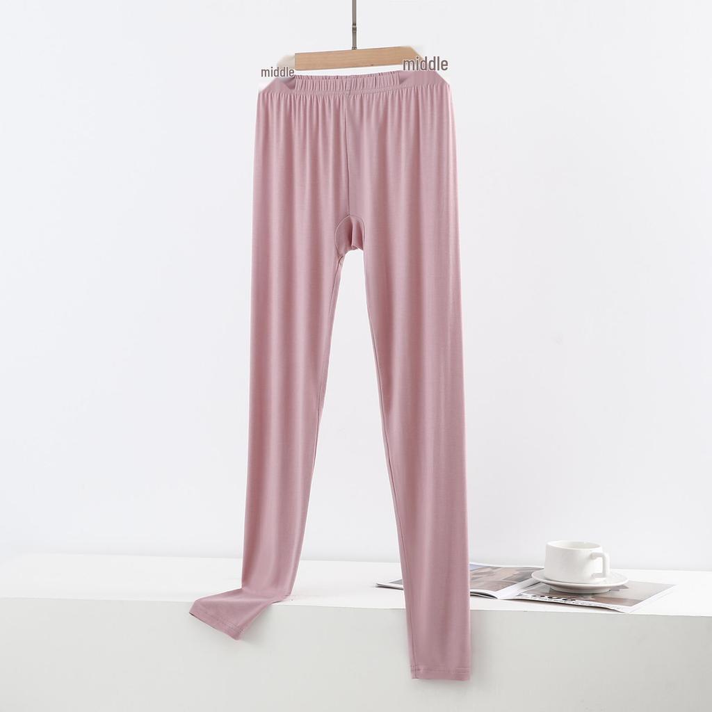 Damen Plus Size Schlankmachende High-Waist Modal Leggings - Dünne Neun-Punkt-Hose für Frühling und Herbst