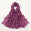 Large Size Cotton Feeling Scarf Women Plain Foulard Femme Luxury Hijab Long Bandana Evening Party Dress Shawls and Wraps