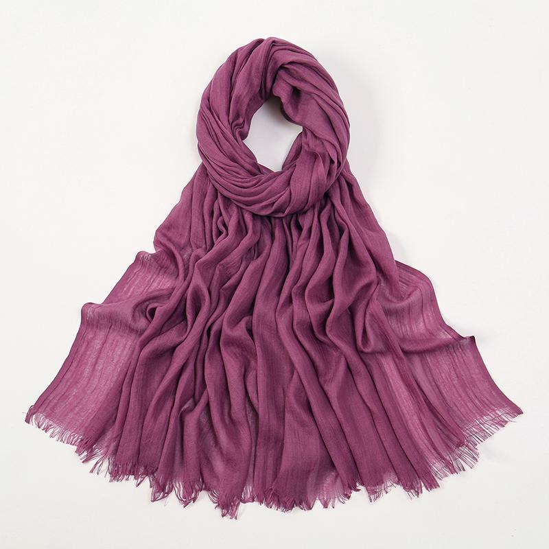 Large Size Cotton Feeling Scarf Women Plain Foulard Femme Luxury Hijab Long Bandana Evening Party Dress Shawls and Wraps