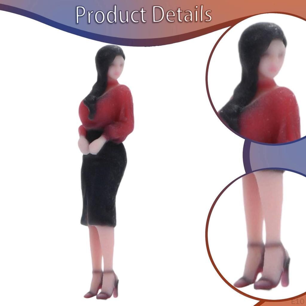1/64 Female Figure Miniature Human Model for Scene