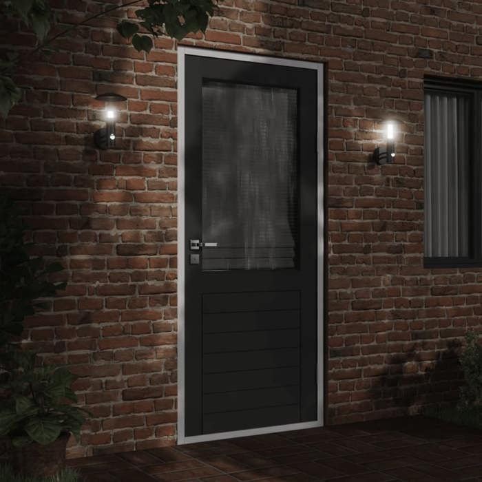 VidaXL Outdoor Wall Light with Sensor Black Stainless Steel, Outdoor Wall Lighting, Garden Wall Lamp, 4006242