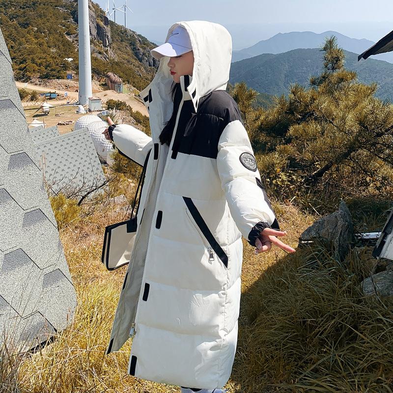 Herbst- und Winter Daunen Baumwolljacke für Damen, Knielang Locker Oversized Baumwolljacke, Freizeitjacke, Modische Damen Oberbekleidung