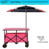 Foldable Liftable Large Table with Sunshade for RV, Camping, Fishing, Picnic, and Food Trucks