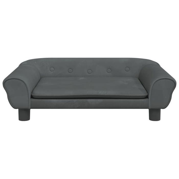 VidaXL Children's Sofa Dark Grey 70x45x26 Cm Velvet, Mini Sofa, Mini Sofa Chair, Mini Sofa for Children, Sofa 3196402