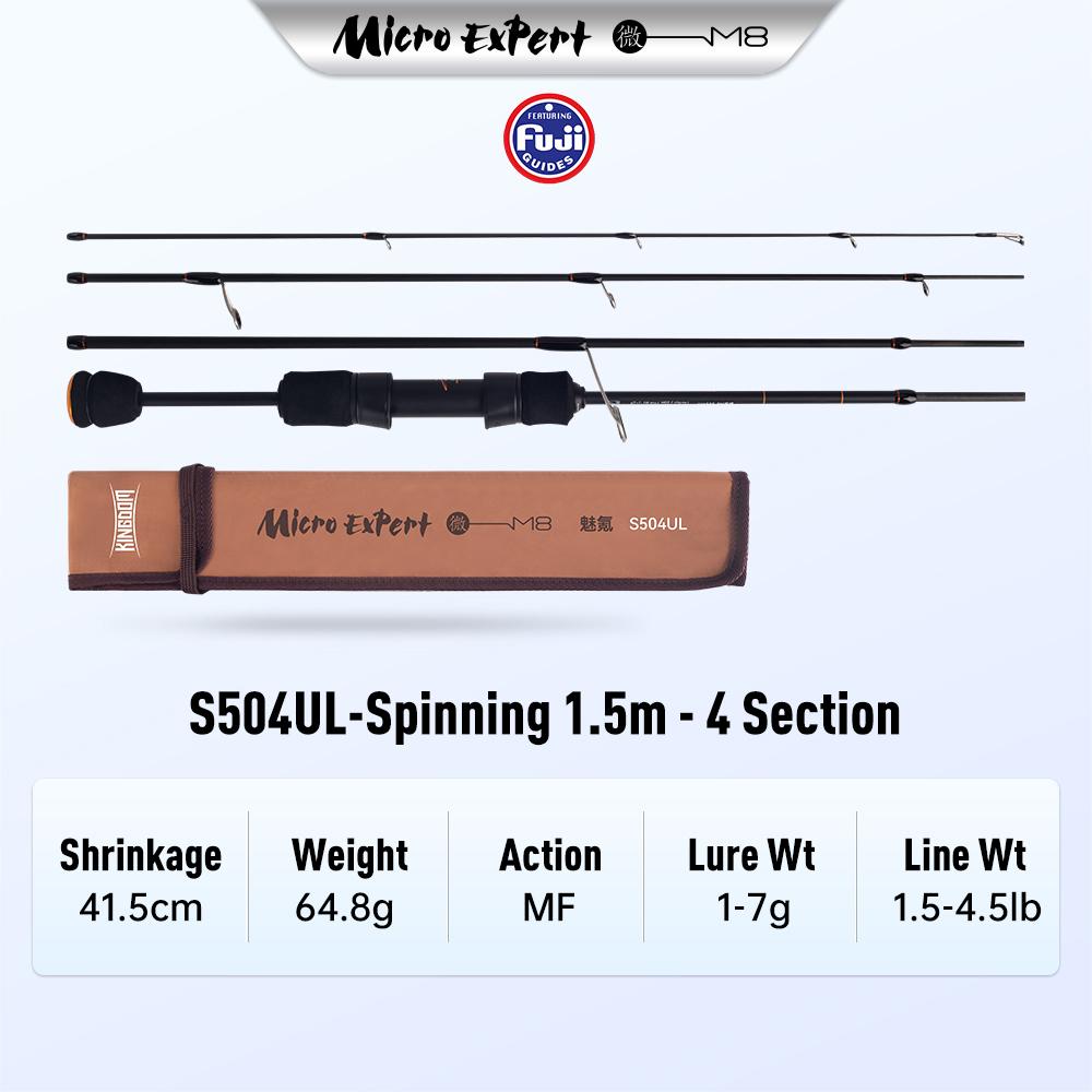 

Kingdom Удилища Micro Expert Fishing Rod 4/5 Section 1.5m/1.65m MF Casting Rod Spinnng Rod UL UL-L FUJI Guide Ring 61.9g Travel Ultra Light