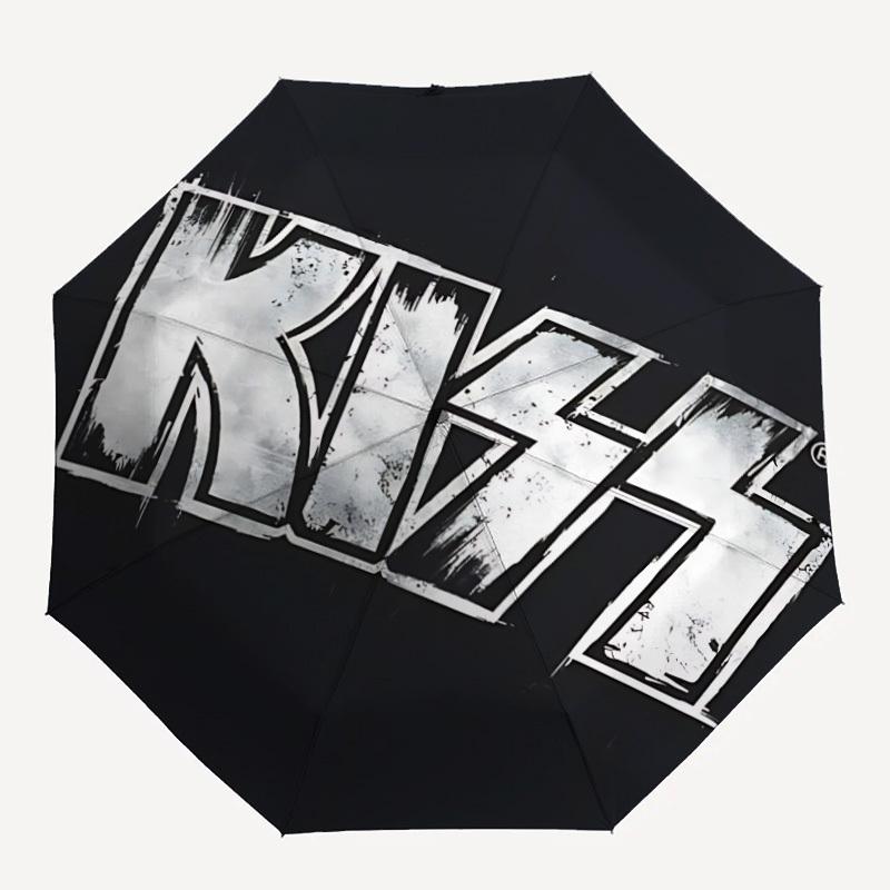 

Metal Music KISS Band Automatic Open/Close Umbrella Folding Umbrella,Portable Compact Perfect Gift for Birthday, Christmas0809205