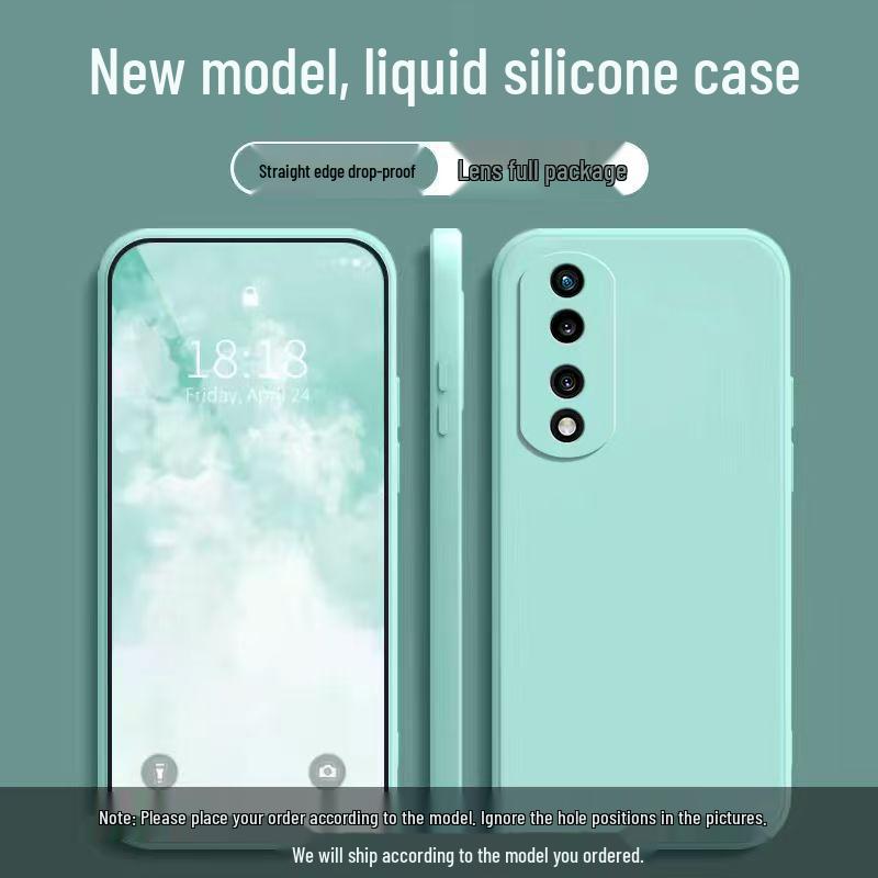 Honor 70 Pro+ Solid Color Liquid Full Coverage Anti-drop Soft Phone Case