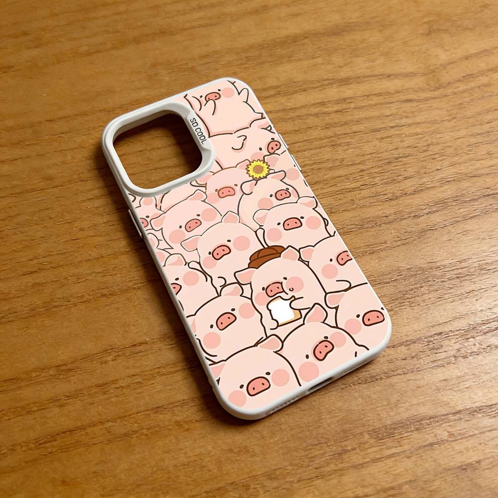Cute Pig Daily Phone Case for iPhone 17 16 15 14 13 12 11 Pro Plus Max Air Mini X XS TPU Bumper
