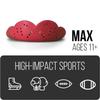 SISU Max Mouthguard Charcoal Black Thin Custom Molded Fit Slim Design Remoldable Up To 20 Times For Impact Sports Works with Braces - 2.4mm - - - - -