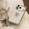 Light luxury style suitable for 17promax mobile phone case iphone17 Apple 15 gilt silver butterfly 14 anti-drop 16 lanyard