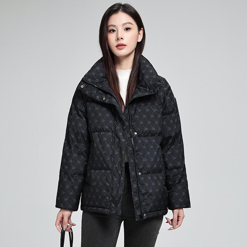 Jacket Women's Short Winter Thin Thickened Printed Collar Women's Jackets