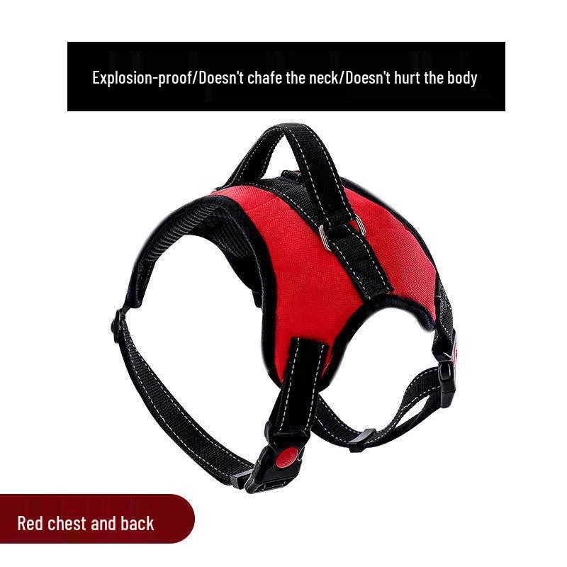 Golden Retriever & Labrador Medium-Large Dog Harness-Leash with Thick, Eight-Strand, Explosion-Proof Rope