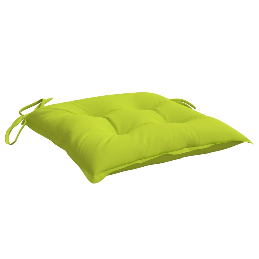 Chair Cushions 2 Pcs. Neon Green 40 X 40 X 7 Cm Oxford Fabric