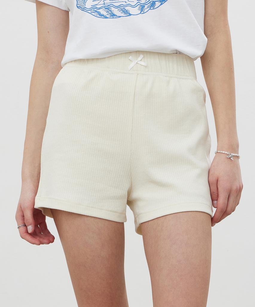 ITOV SEOUL 2Pcs Ribbon Ribbed Shorts Cm