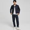 Calvin Klein Minimalist Denim Jacket With Pocket Design And Single-Breasted Square Collar Unisex Outerwear Dark-Blue 40688ST-5DB
