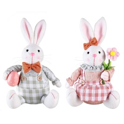 Spring Rabbit Doll Rabbit Figure for Easter Party Decors Kids Holiday Gift Colorful Accent for Windowsill Shelf