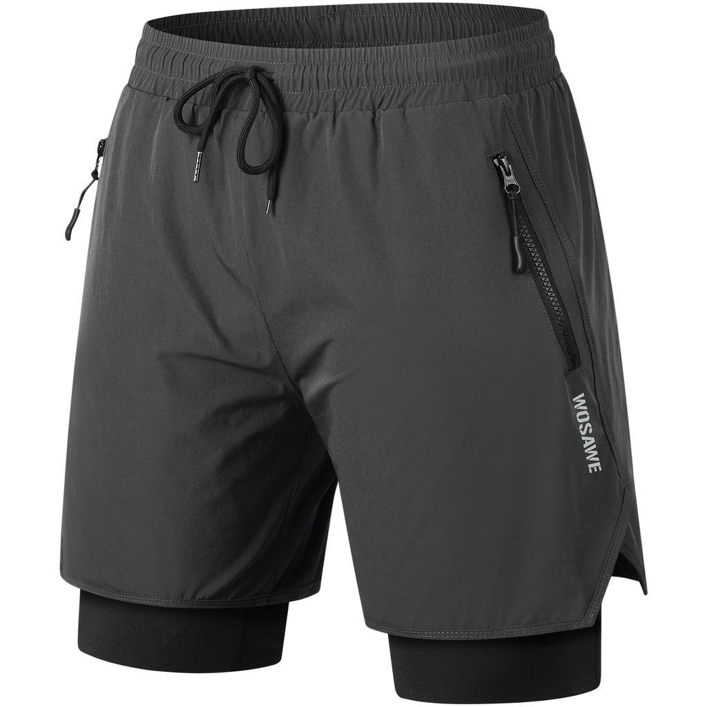 WOSAWE Men's Cycling Shorts Mountain Bike Shockproof 5D Padded Shorts Lightweight Loose Fit MTB Cycling Shorts Riding Trousers