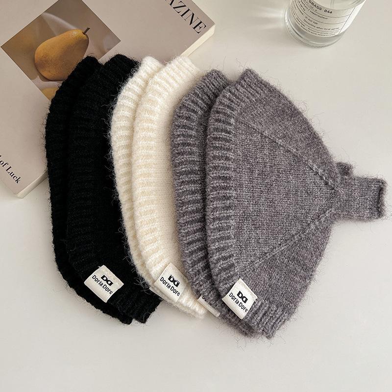 Novo Estilo de Inverno Estilo Concha Cor Sólida Luvas Tricotadas para Estudantes e Mulheres Quentes e Versáteis Dedos Expostos Mangas de Personalidade