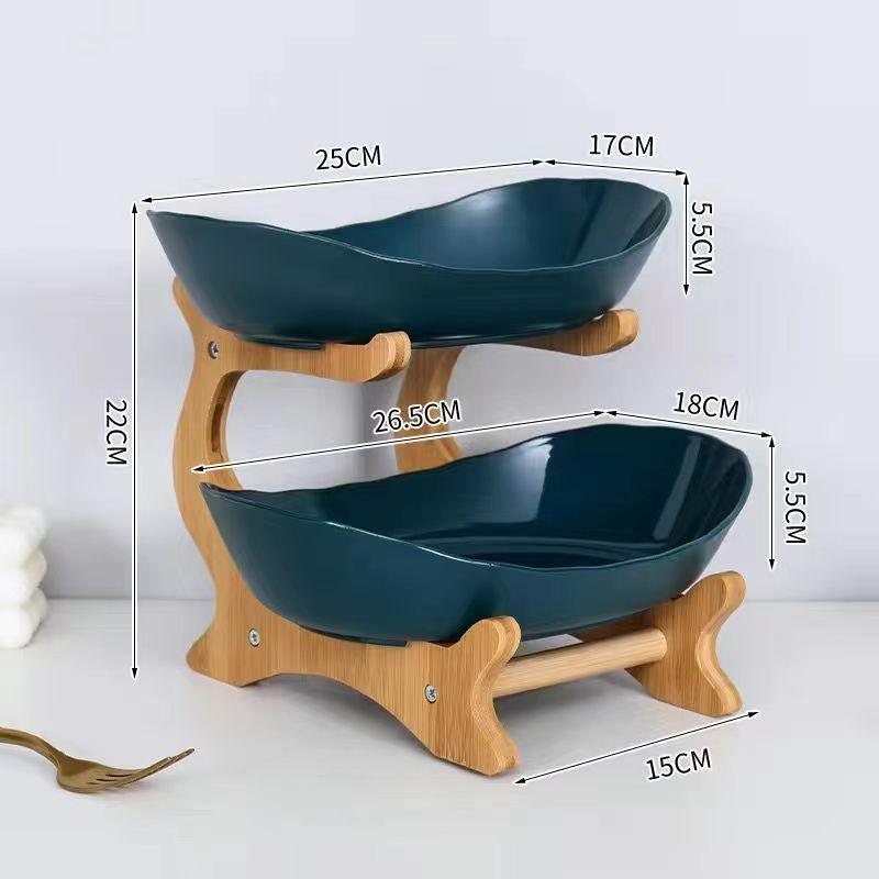 Fruit Plate Household Living Room Coffee Table Light Luxury Plastic Tray Storage Fruit Dessert Table Snack Display Rack