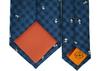 [SIMON CARTER] Simon Carter Panda Gingham Check Silk Tie (Antique Blue)