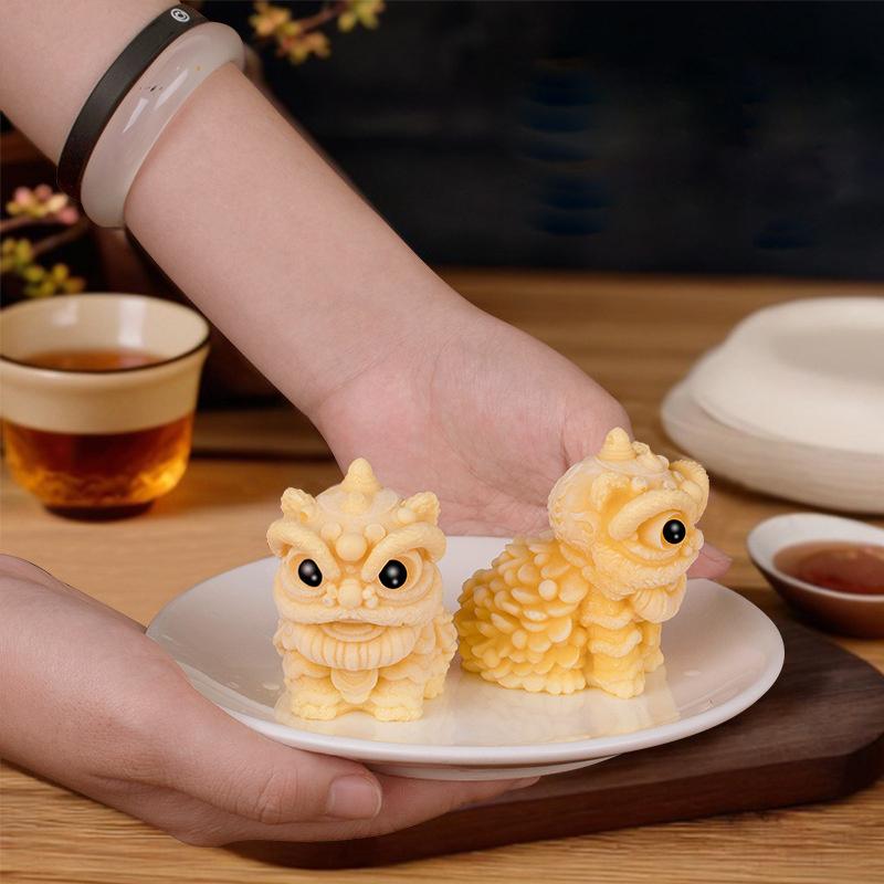 3D Silicone Mold Cute Lion Ice Maker Food Grade Reusable Mold Household Coffee Ice Kitchen Candy Chocolate Pudding Mousse Cake