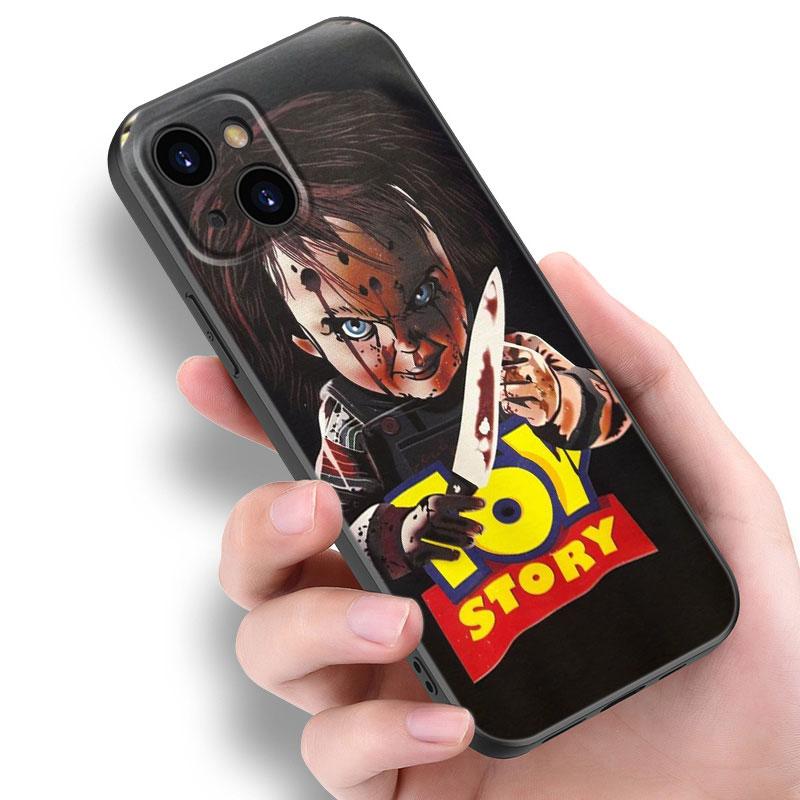 Chucky Doll Horror Movie Phone Case For Apple iPhone 12 13 Mini 11 14 15  Pro Max 7 8 + X XR XS SE 2020 2022 Black Silicone Case  buy the best  products in the Ayzeze online store