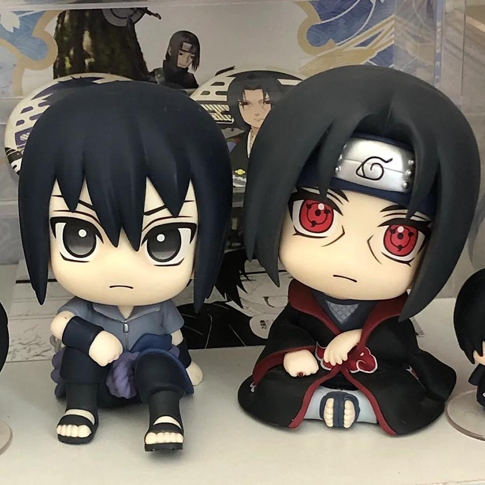 9cm Naruto Anime Figür Naruto Kakashi Aksiyon Figürü Q Versiyonu Kawaii Sasuke Itachi Figür Araba Dekorasyonu Koleksiyon Model Oyuncak