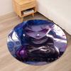 Jinx Printed Round Rug Carpet Chair Rug Area Rug Entryway Doormats,for Office Chair Living Room Bedroom Kitchen Room.