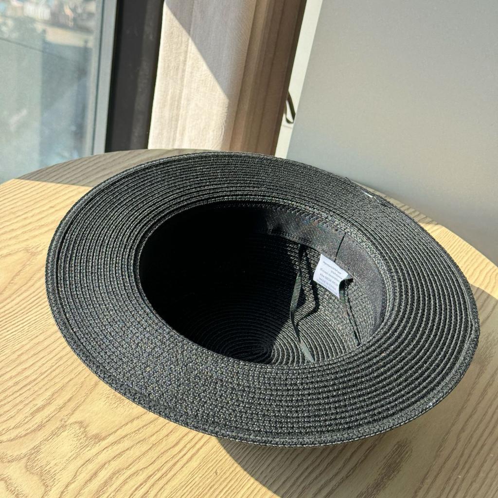 Flat Top Straw Top Hat Women Summer Travel Straw Hat Seaside Vacation Beach Hat