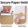 Art Drawing Pad Wood Sketching Board with Metal Clip and Elastic Band for Artist Beginner Sketching Oil Acrylic Painting