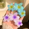 1pcs/2pcs Candy Colors Large Flower Hair Clip for Women Elegant Temperament Shark Clip able Girl Hair Claw