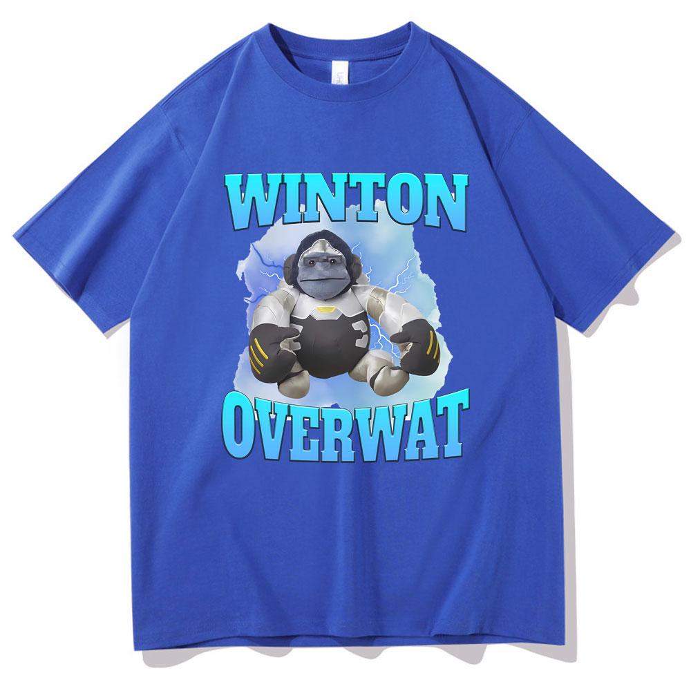 Winton Overwat Meme Funny Meme Tshirt Mens Summer Tees Men Women Fashion Oversized Streetwear Male Vintage Casual Loose Tshirt
