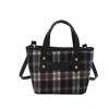 Light luxury plaid portable bucket bag women's classic niche design foreign-style texture shoulder messenger bag