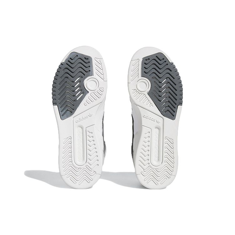 Adidas Originals Drop Step Leather Comfortable Trendy Slip Resistant Durable Lightweight High Top Skate Shoes Women Sneaker White Gray FZ5718