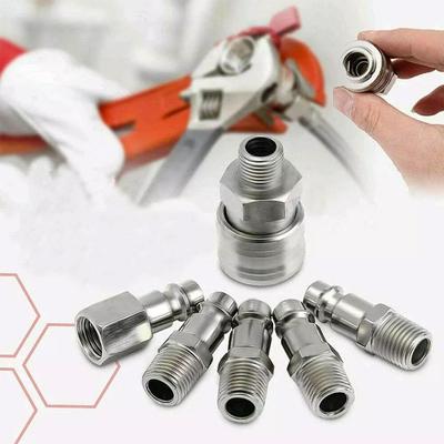 10pcs/set 1/4" Quick Couplings BSP Air Line Fitting Euro Air Line Fitting Hose Compressor Fitting Connector For Pneumatic Tools