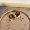 Boucles d'oreilles clous café Maillard françaises pour femmes boucles d'oreilles automne et hiver tempérament oreilles